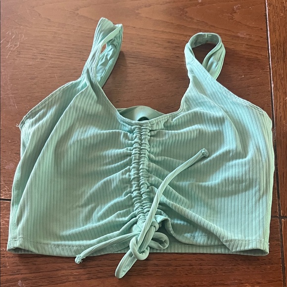 Beach Riot Mint Ruched Crop Top - Picture 1 of 3